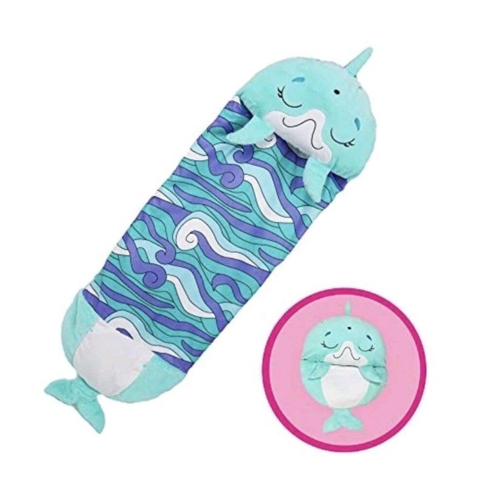 Happy Nappers: Pillow & Sleepy Sack: Medium - Dolphin Disco - 54 x 20", 3+